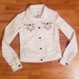 Wrangler Rock 47 White Denim Jacket Small
